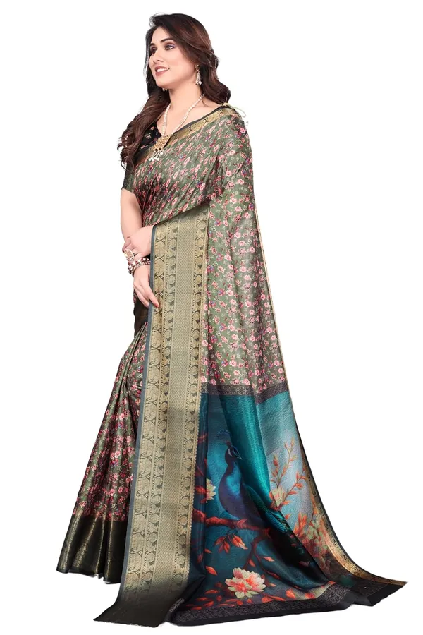 Multicolour_Silk_Blend_Printed_Dola_Silk_Saree_For_Women