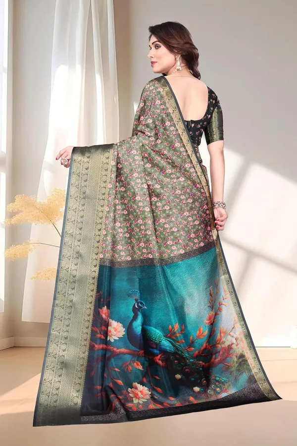 Multicolour_Silk_Blend_Printed_Dola_Silk_Saree_For_Women
