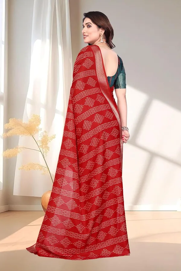 Red_Silk_Blend_Printed_Dola_Silk_Saree_For_Women