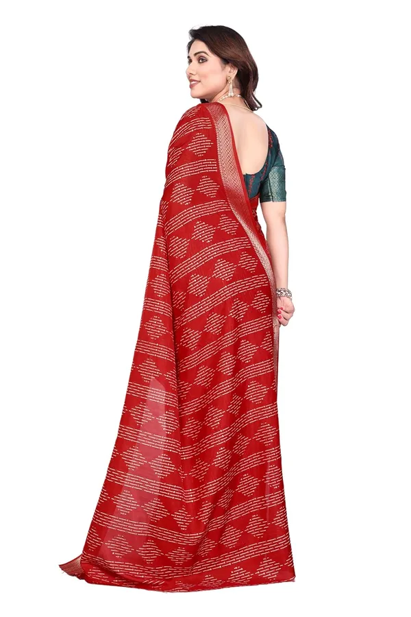 Red_Silk_Blend_Printed_Dola_Silk_Saree_For_Women