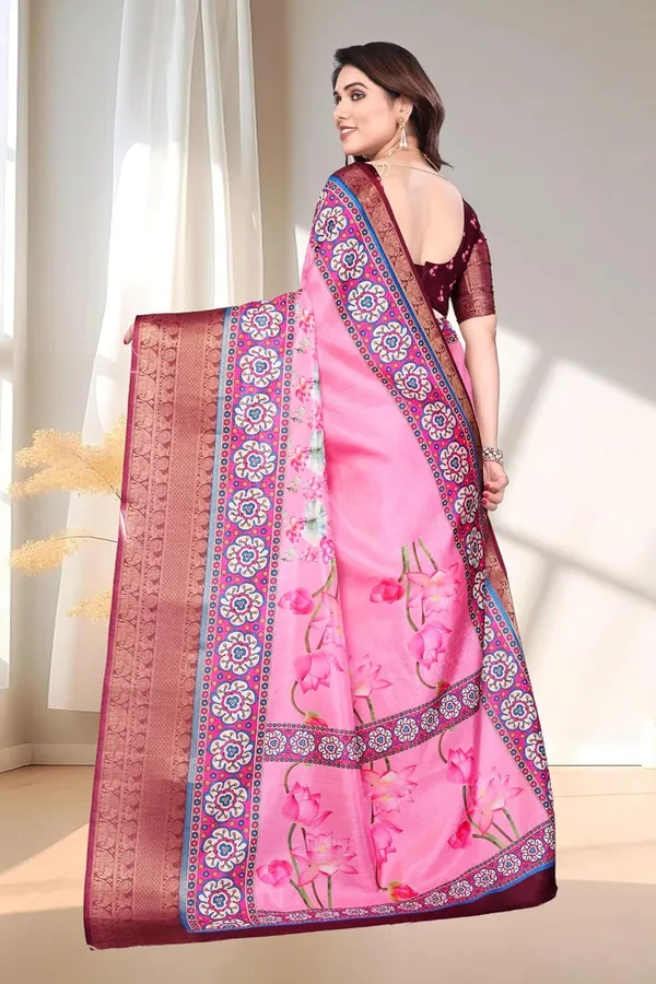 Pink_Silk_Blend_Printed_Dola_Silk_Saree_For_Women