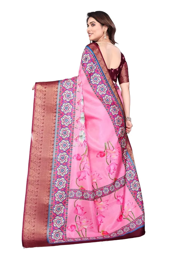 Pink_Silk_Blend_Printed_Dola_Silk_Saree_For_Women
