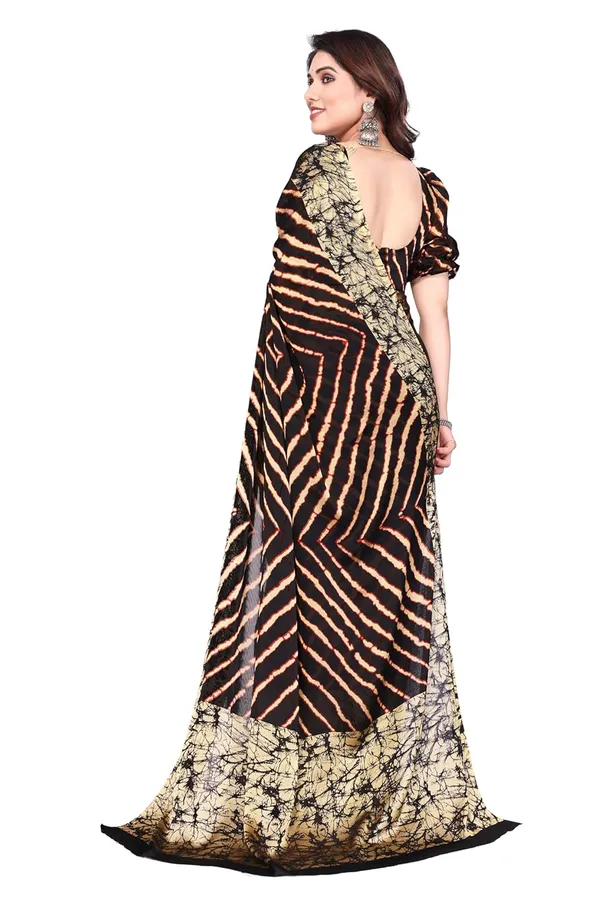 Black_Chiffon_Leheriya_Chiffon_Saree_For_Women