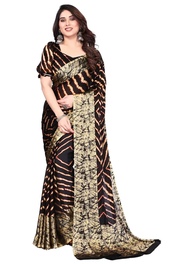 Black_Chiffon_Leheriya_Chiffon_Saree_For_Women