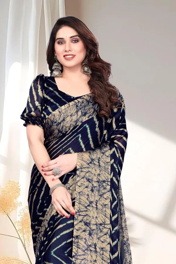 Navy_Blue_Chiffon_Leheriya_Chiffon_Saree_For_Women