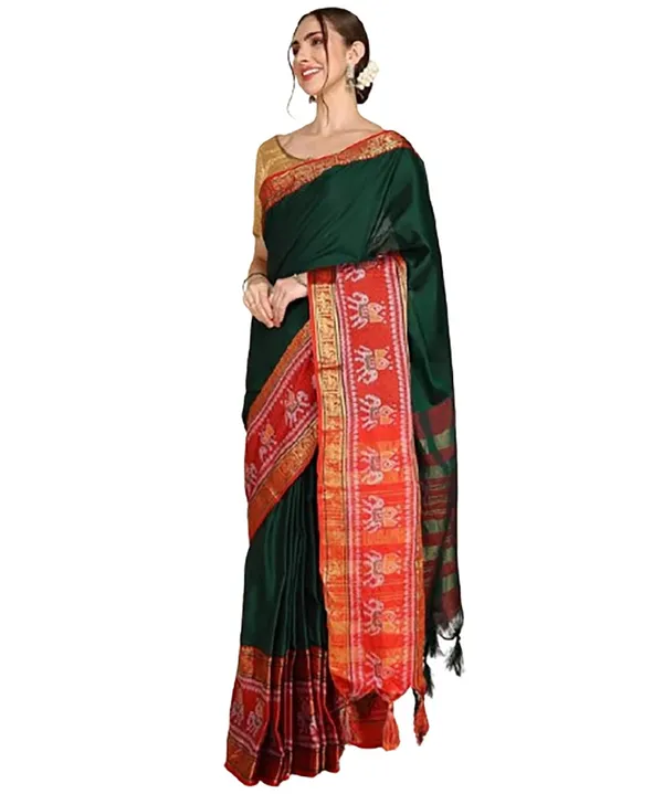 Bottle_Green_Cotton_Silk_For_Women