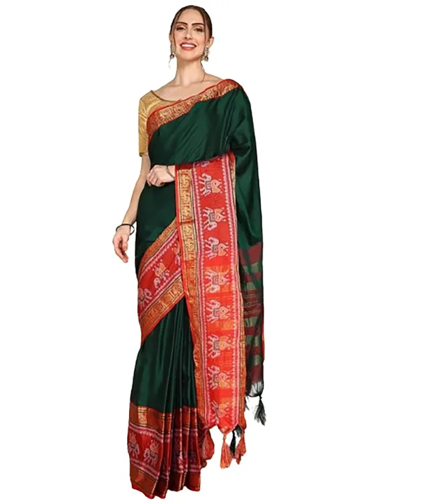 Bottle_Green_Cotton_Silk_For_Women