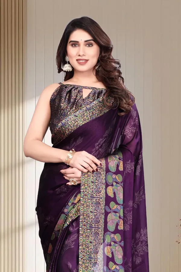 Purple_Chiffon_Narayanpet_Cotton_Silk_Saree_For_Women