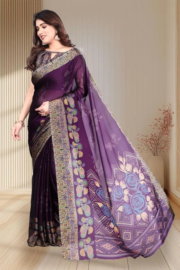 Purple_Chiffon_Narayanpet_Cotton_Silk_Saree_For_Women