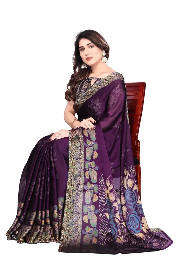 Purple_Chiffon_Narayanpet_Cotton_Silk_Saree_For_Women