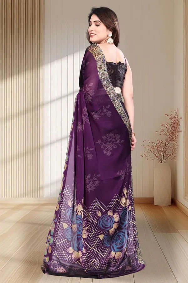 Purple_Chiffon_Narayanpet_Cotton_Silk_Saree_For_Women