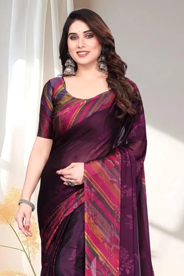 Purple_Polyester_Printed_Chiffon_Saree_For_Women