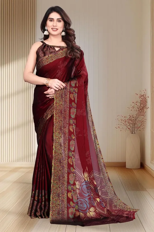 Maroon_Polyester_Printed_Dola_Silk_Saree_For_Women