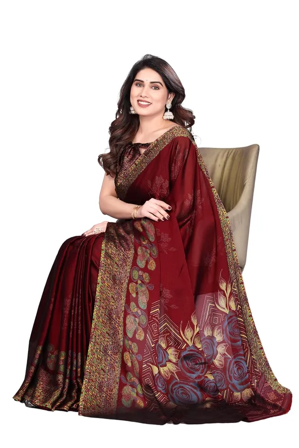 Maroon_Polyester_Printed_Dola_Silk_Saree_For_Women