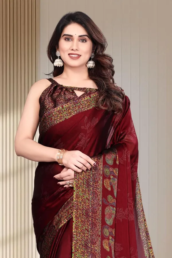 Maroon_Polyester_Printed_Dola_Silk_Saree_For_Women