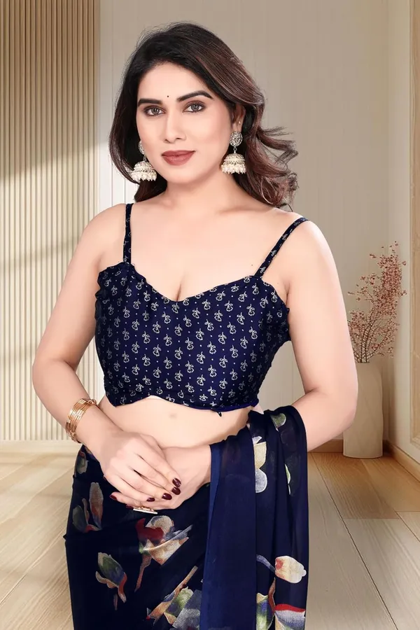 Dark_Blue_Polyester_Kerala_Kasavu_Saree_For_Women