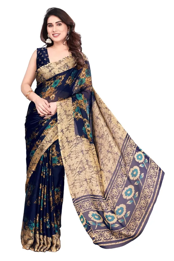 Dark_Blue_Polyester_Printed_Chiffon_Saree_For_Women