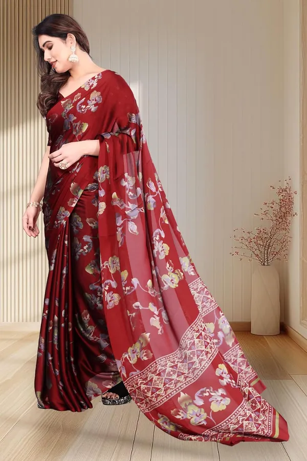Maroon_Chiffon_Printed_Chiffon_Saree_For_Women