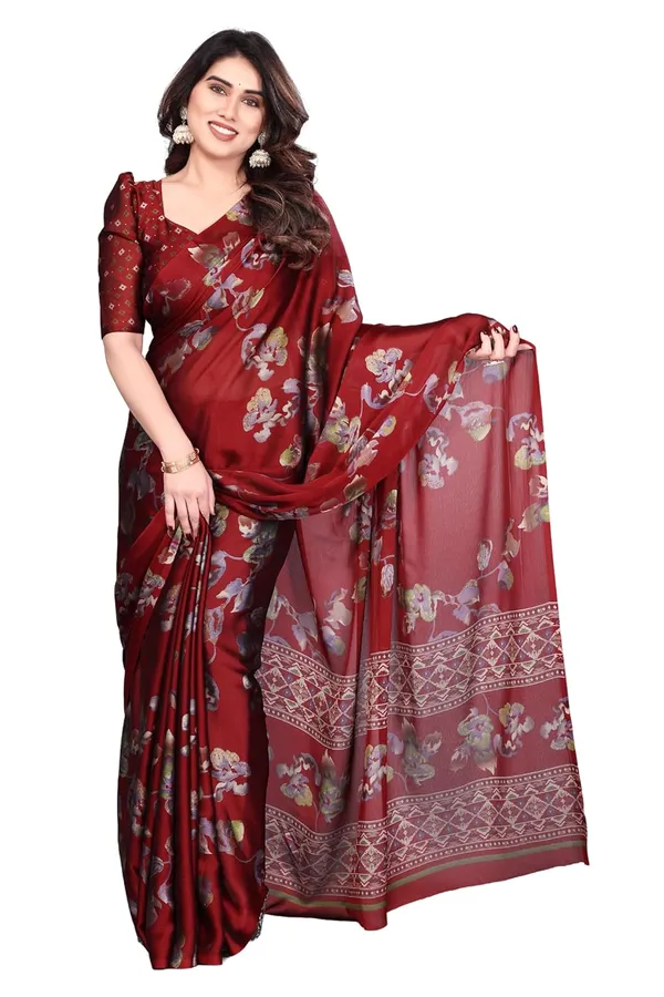 Maroon_Chiffon_Printed_Chiffon_Saree_For_Women