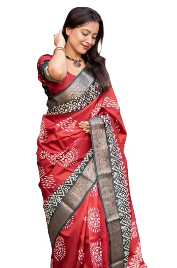 Maroon_Polyester_Bandhani_Marshmallow_Saree_For_Women