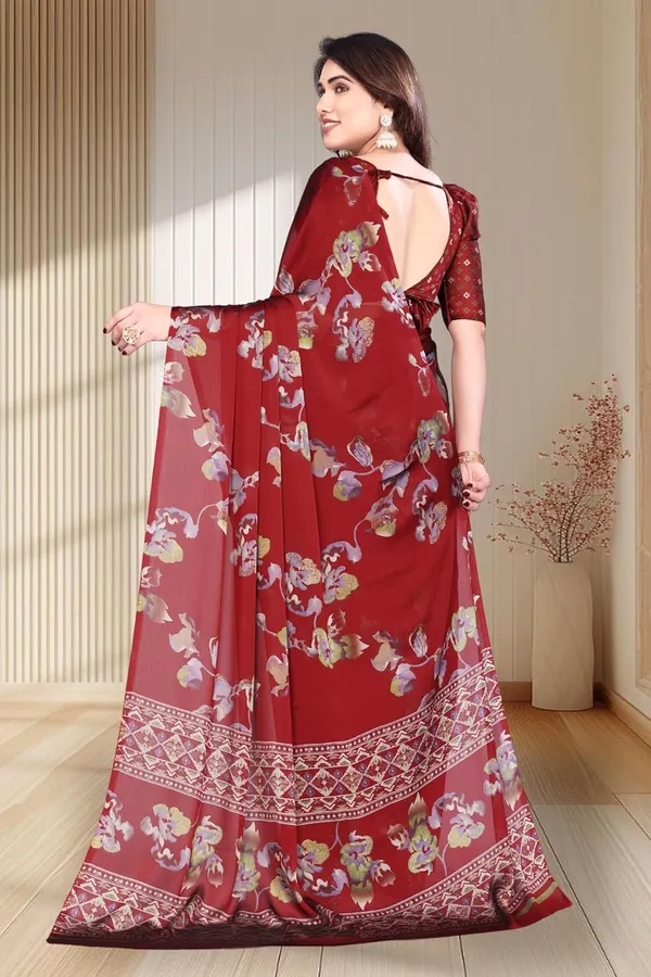 Maroon_Polyester_Printed_Chiffon_Saree_For_Women