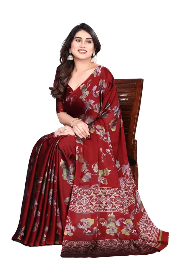 Maroon_Polyester_Printed_Chiffon_Saree_For_Women