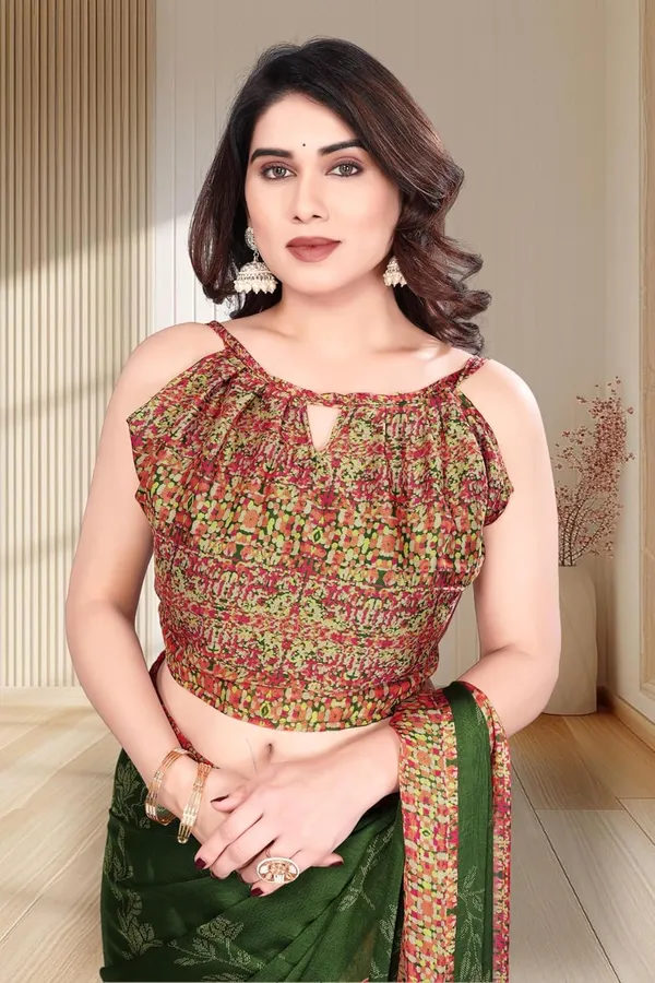 Green_Polyester_Printed_Chiffon_Saree_For_Women