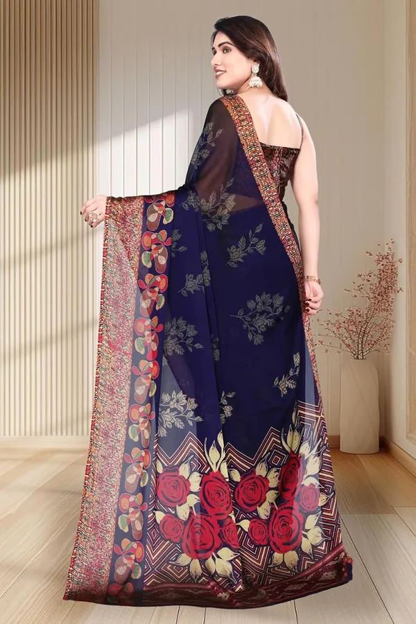 Dark_Blue_Polyester_Printed_Dola_Silk_Saree_For_Women