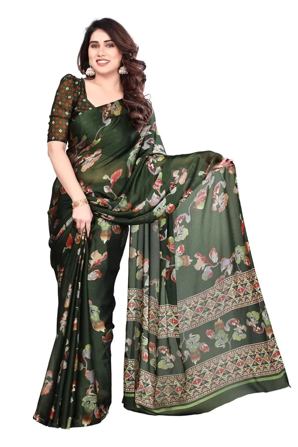 Green_Chiffon_Printed_Chiffon_Saree_For_Women