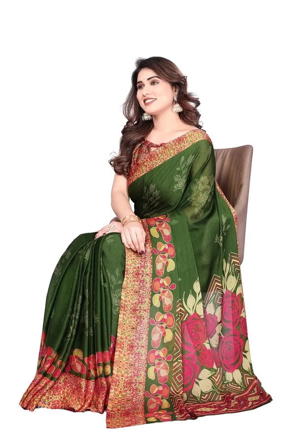 Green_Chiffon_Printed_Chiffon_Saree_For_Women