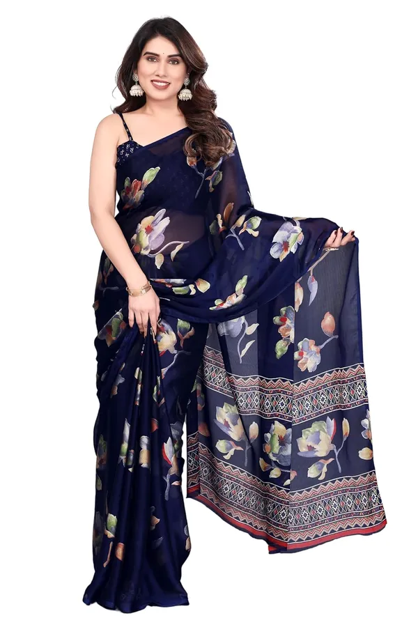 Navy_Blue_Chiffon_Printed_Chiffon_Saree_For_Women