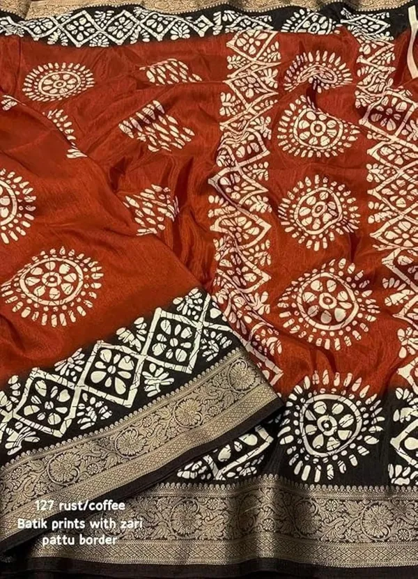 Brown_Polyester_Printed_Dola_Silk_Saree_For_Women