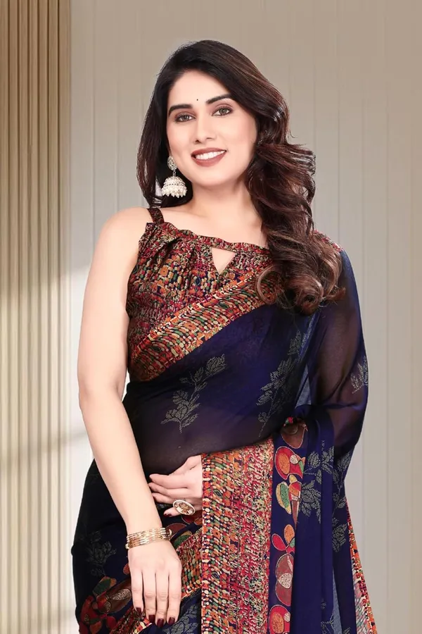 Dark_Blue_Polyester_Chiffon_Georgette_Saree_For_Women