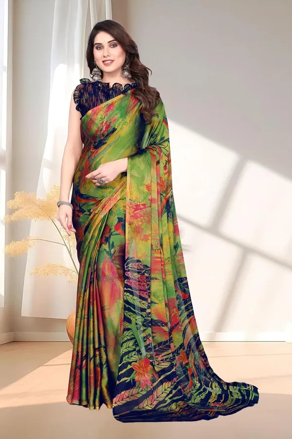 Green_Polyester_Printed_Chiffon_Saree_For_Women
