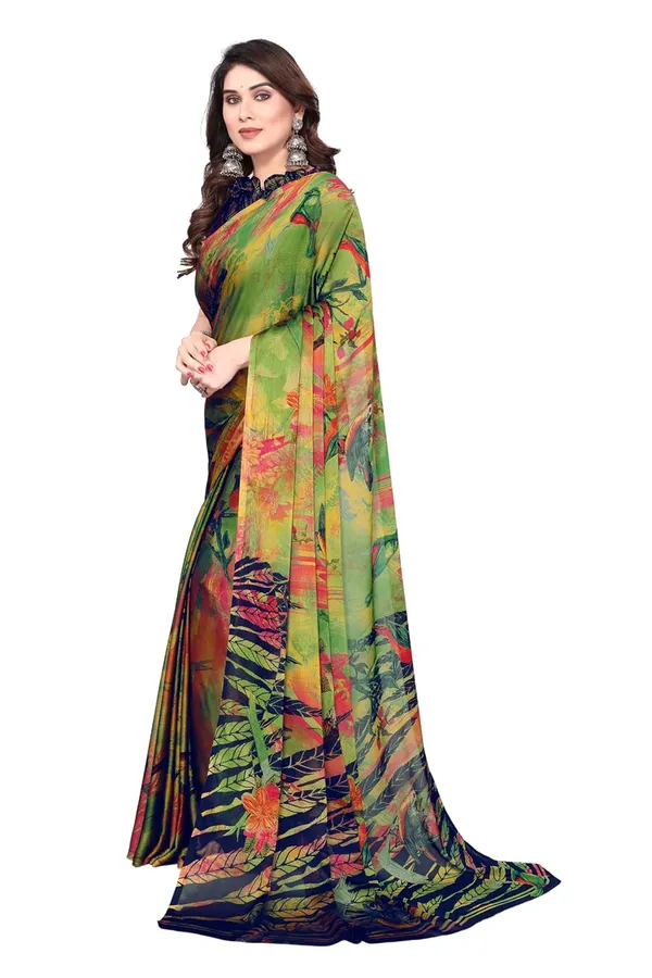 Green_Polyester_Printed_Chiffon_Saree_For_Women