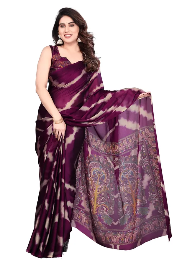 Wine_Georgette_Chiffon_Georgette_Saree_For_Women