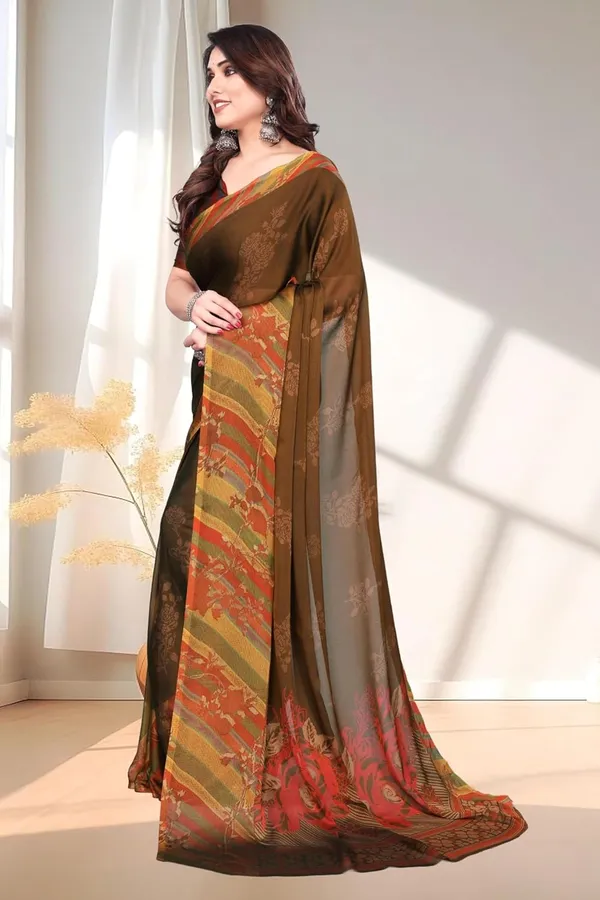 Brown_Polyester_Bandhani_Dola_Silk_Saree_For_Women