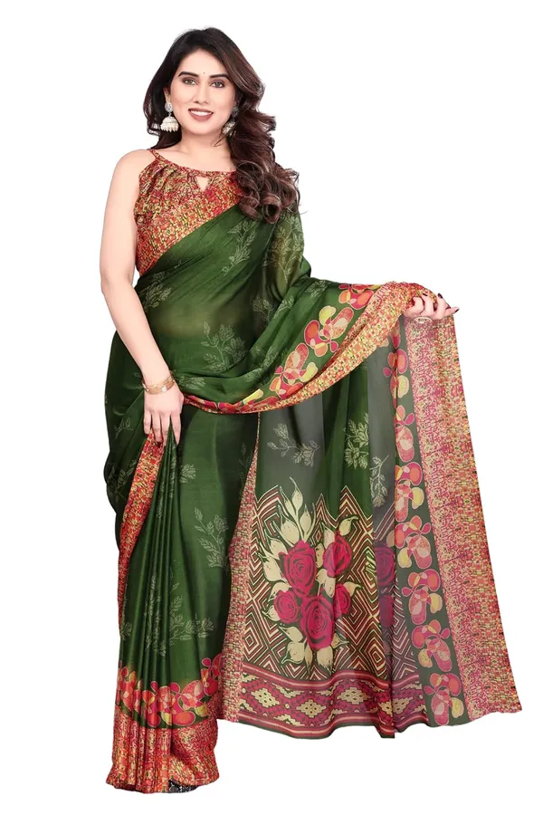 Green_Georgette_Chiffon_Georgette_Saree_For_Women
