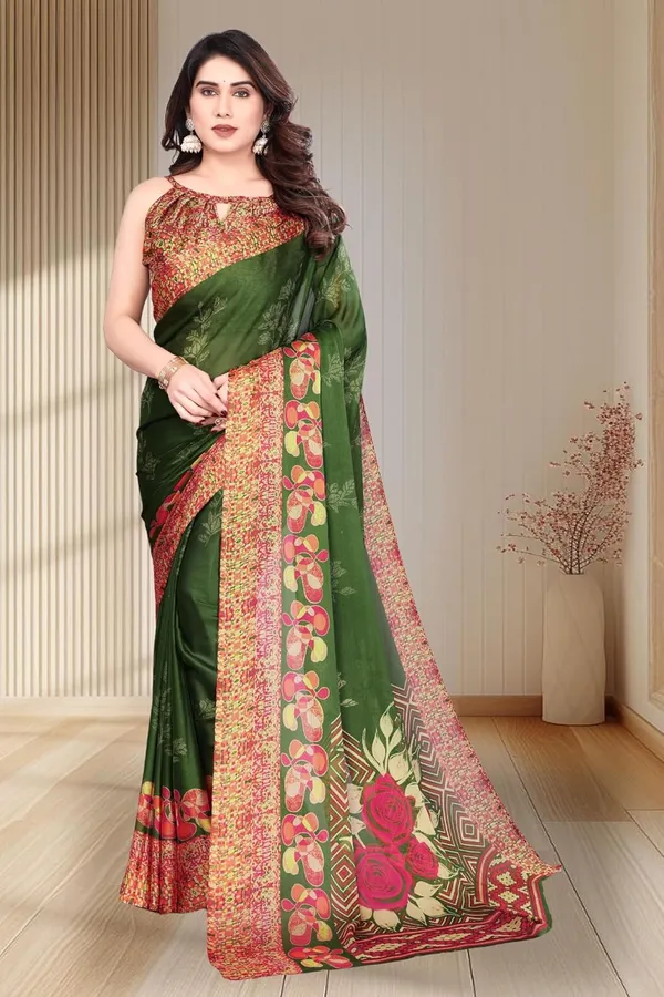 Green_Georgette_Chiffon_Georgette_Saree_For_Women