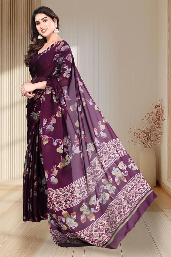Purple_Georgette_Chiffon_Georgette_Printed_Saree_For_Women