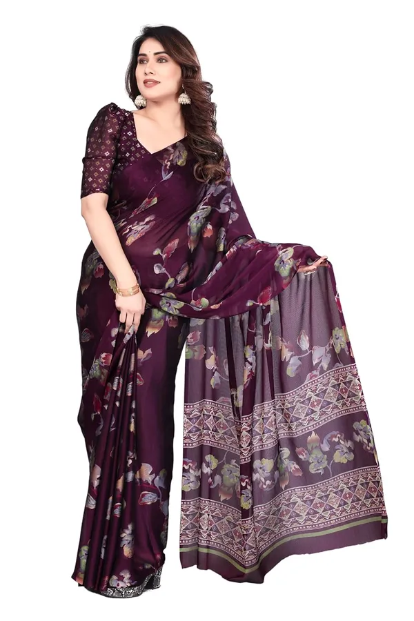 Purple_Georgette_Chiffon_Georgette_Printed_Saree_For_Women