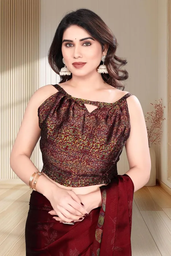 Maroon_Georgette_Chiffon_Georgette_Saree_For_Women