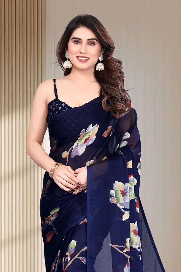 Navy_Blue_Georgette_Chiffon_Georgette_Saree_For_Women