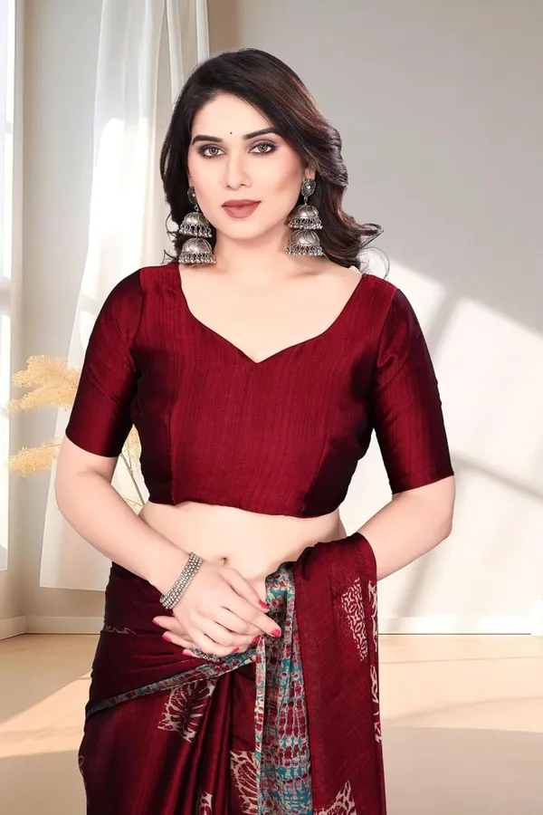 Maroon_Polyester_Chiffon_Georgette_Saree_For_Women