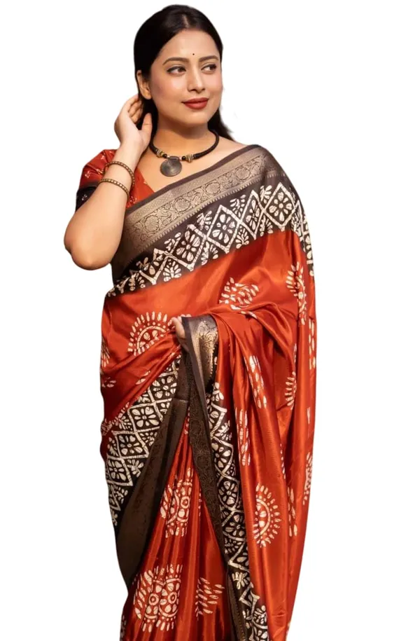 Brown_Polyester_Printed_Chiffon_Saree_For_Women