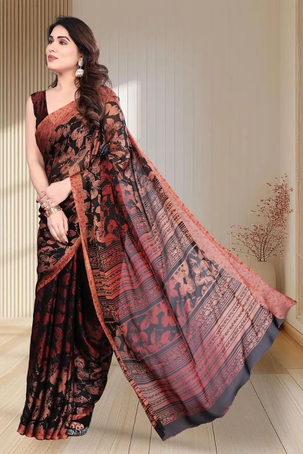 Maroon_Georgette_Chiffon_Georgette_Saree_For_Women