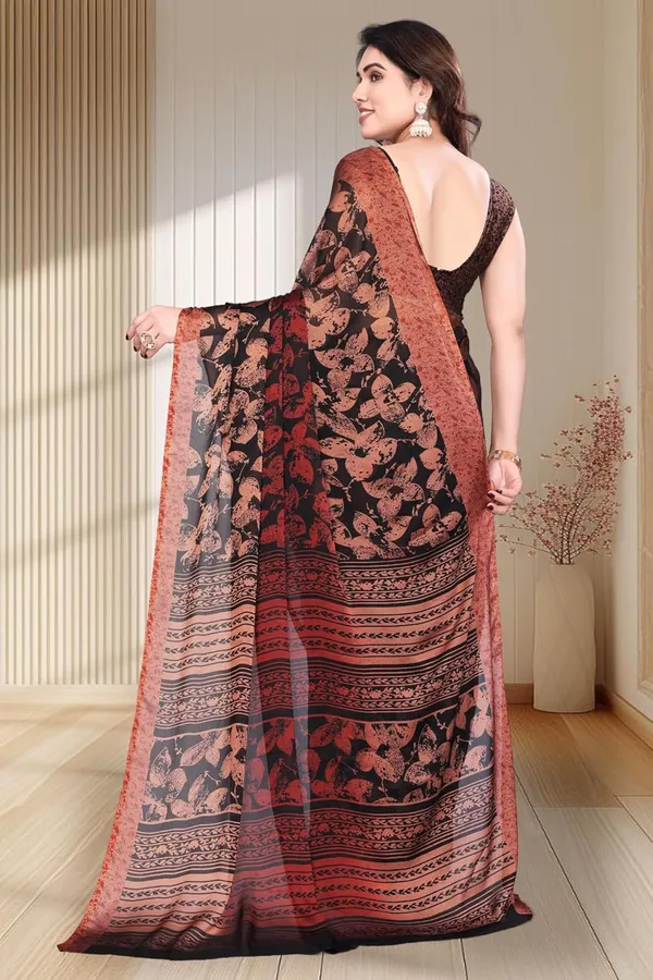 Maroon_Georgette_Chiffon_Georgette_Saree_For_Women