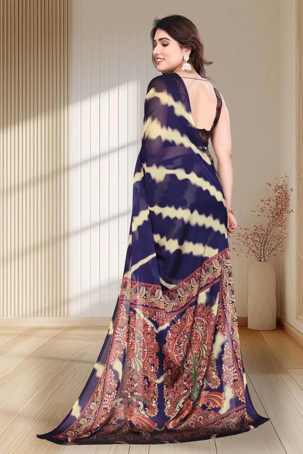 Multicolor_Chiffon_Printed_Saree_For_Women