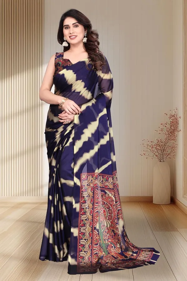 Multicolor_Chiffon_Printed_Saree_For_Women