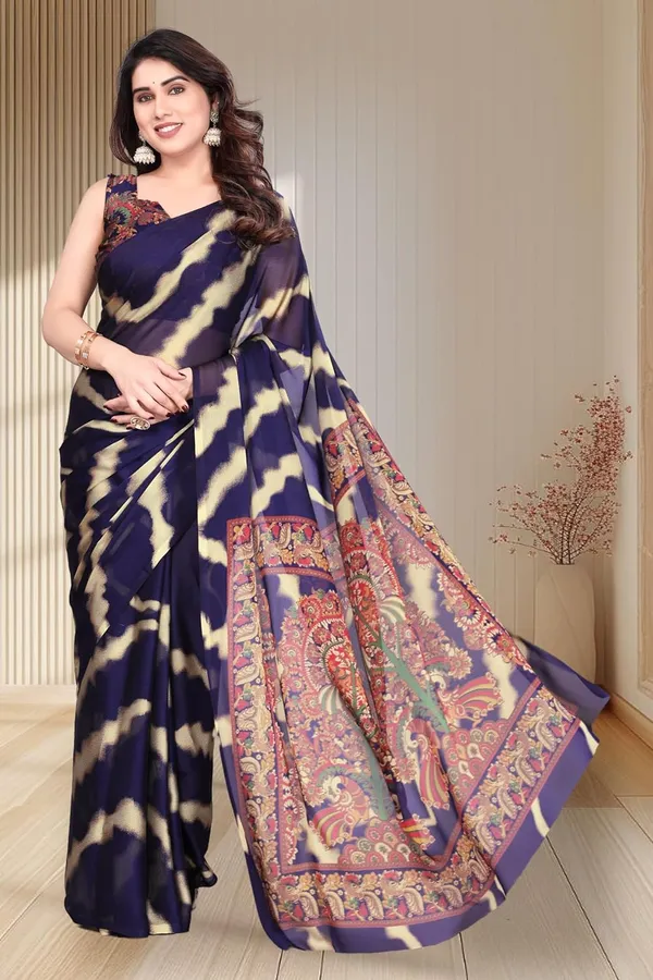 Multicolor_Chiffon_Printed_Saree_For_Women